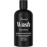 BAHAWAT Beard Wash - Unscented - 8 fl. oz. - Sulfate free - with biotin, provitamin B5, Blackseed oil, Jojoba Oil, Natural Ingredients for a Gentle, Deep Cleanse-Strengthening Wash