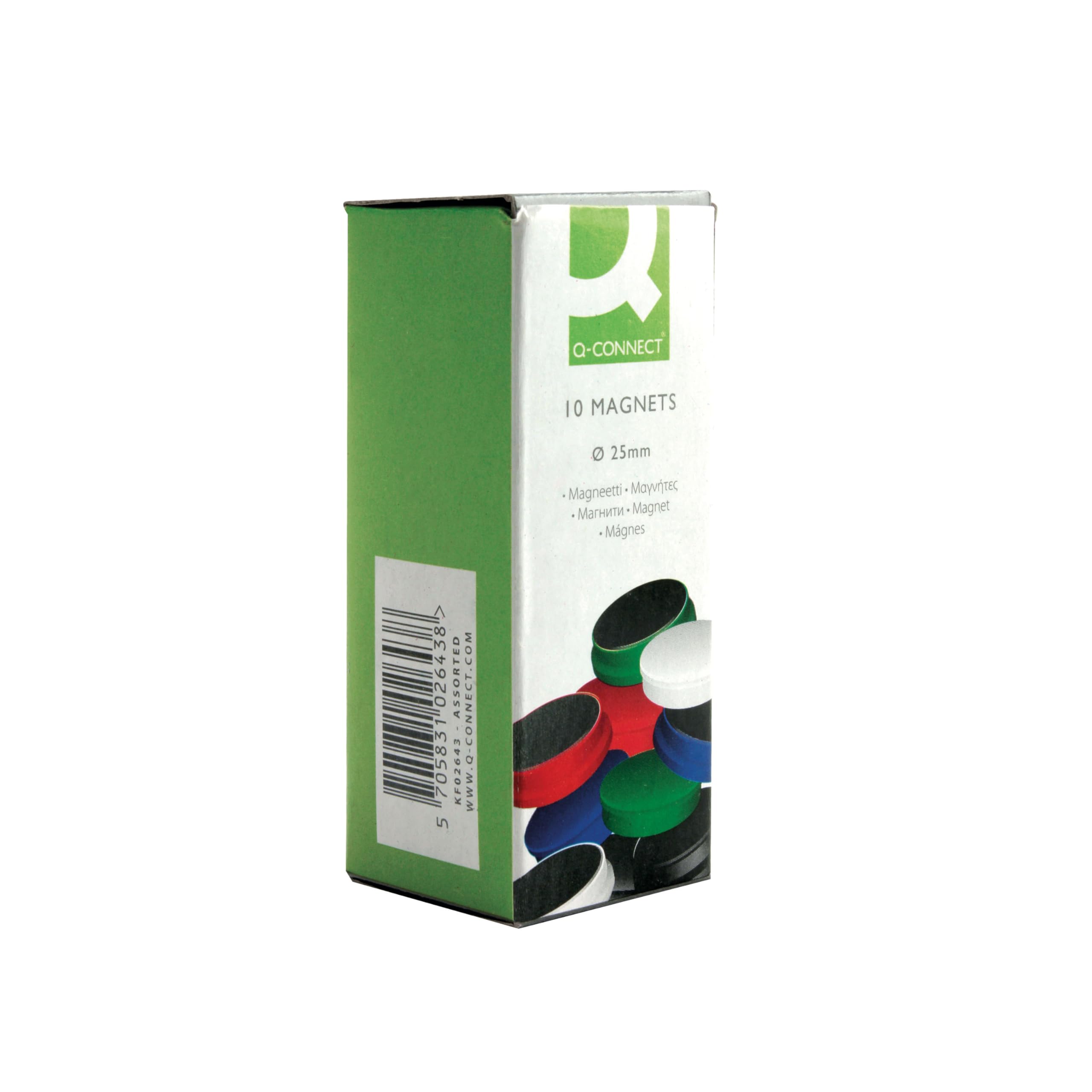 Q-Connect Magnet 25Mm Assorted Pk10
