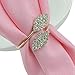 iDili Napkin Rings Set of 6 PCS - Rhinestone Napkin Ring Holders Pack of 6 Handmade Serviette Buckles for Wedding and Dinner Party