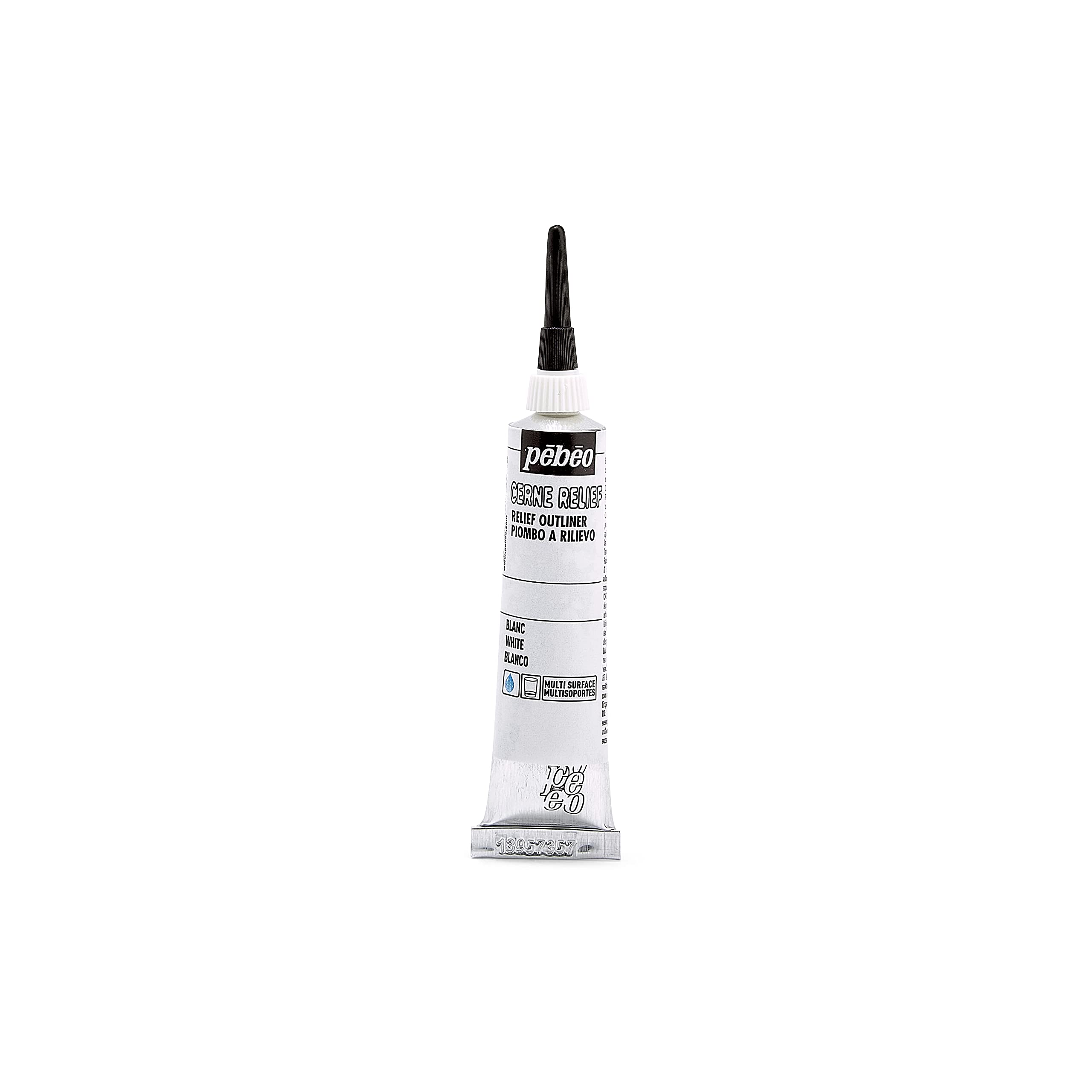 Pebeo 778000 Relief Outliner, White, 20ML
