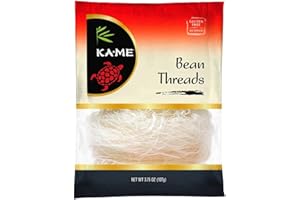KA-ME Bean Threads - Gluten Free Cantonese Glass Noodles, 3.75oz Package- (4 Pack)