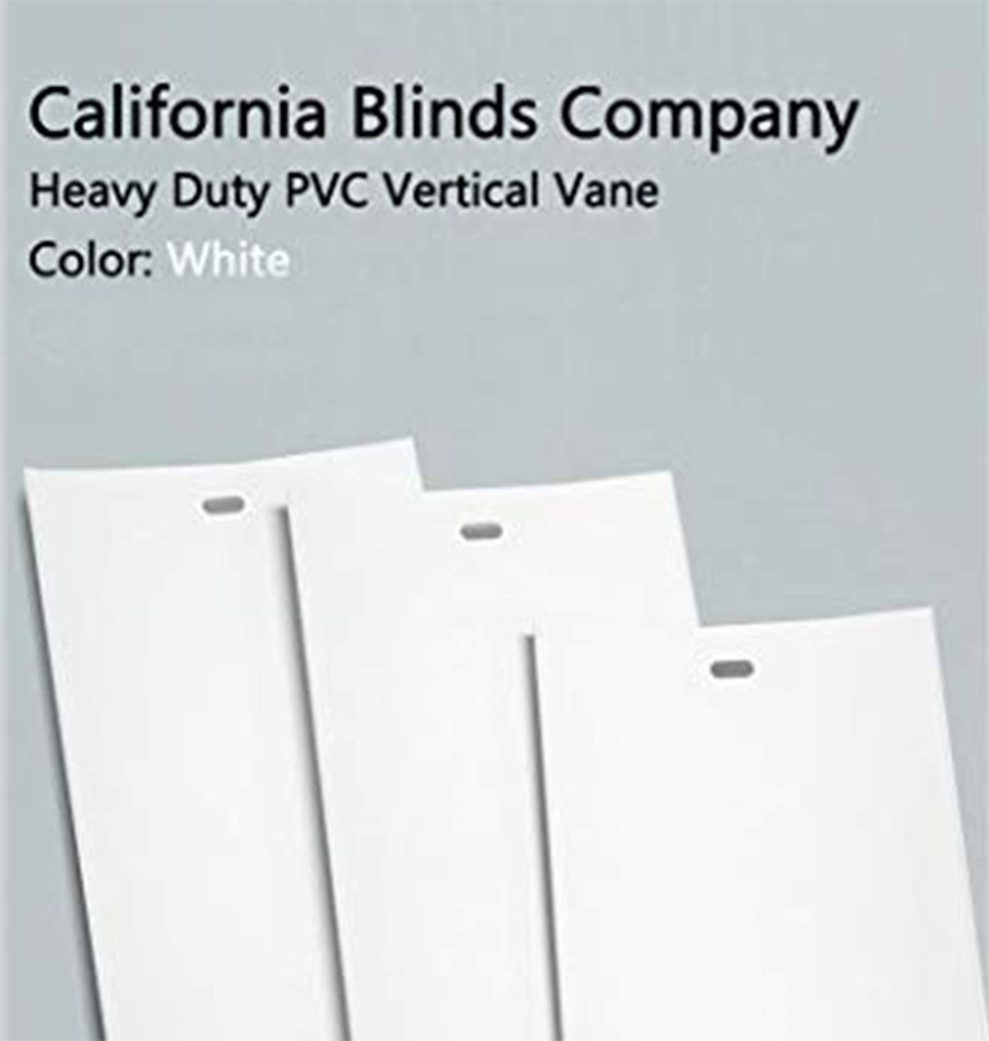 California Blinds Company PVC Vertical Blind Replacement Slat Smooth (White) You