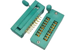 YEGAFE 2Pcs 16 Pin 2.54mm ZIF Zip IC Test DIP Board Socket Universal Gold Plated feet