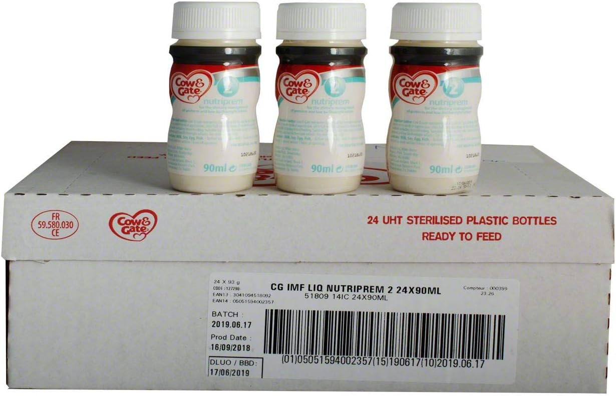 premade cow and gate bottles