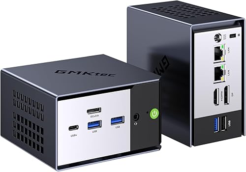 GMKtec K16 Mini PC Gaming Desktop Computer AMD Ryzen 7 7735HS (Turbo 4.75Ghz) 32GB 6400MT/s 1TB NVMe SSD, Dual NIC LAN 2.5GbE, Oculink, USB4, HDMI, USB-C