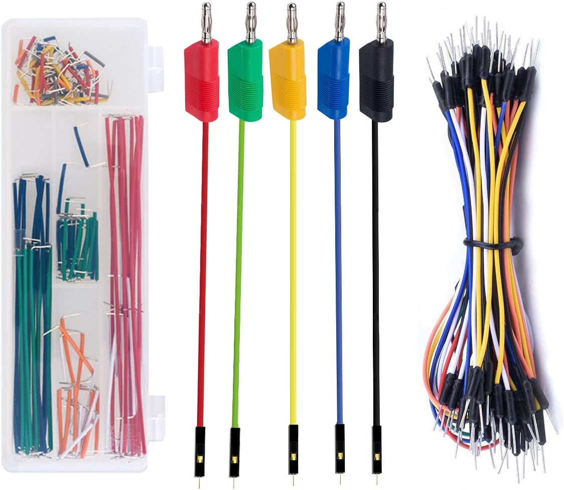 Makeronics Solderless Breadboard Jumper kit5pcs Banana Plug To Jumper Wires