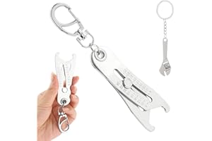 KRYSLANIX 2PCS Precise Thread Size Checker Keychain,Thread Size Verification Tool,Bolt Size Finder Keychain,Nuts and Screws Thread Checker,Quick Hand Measuring Tool,for Fast Measurement