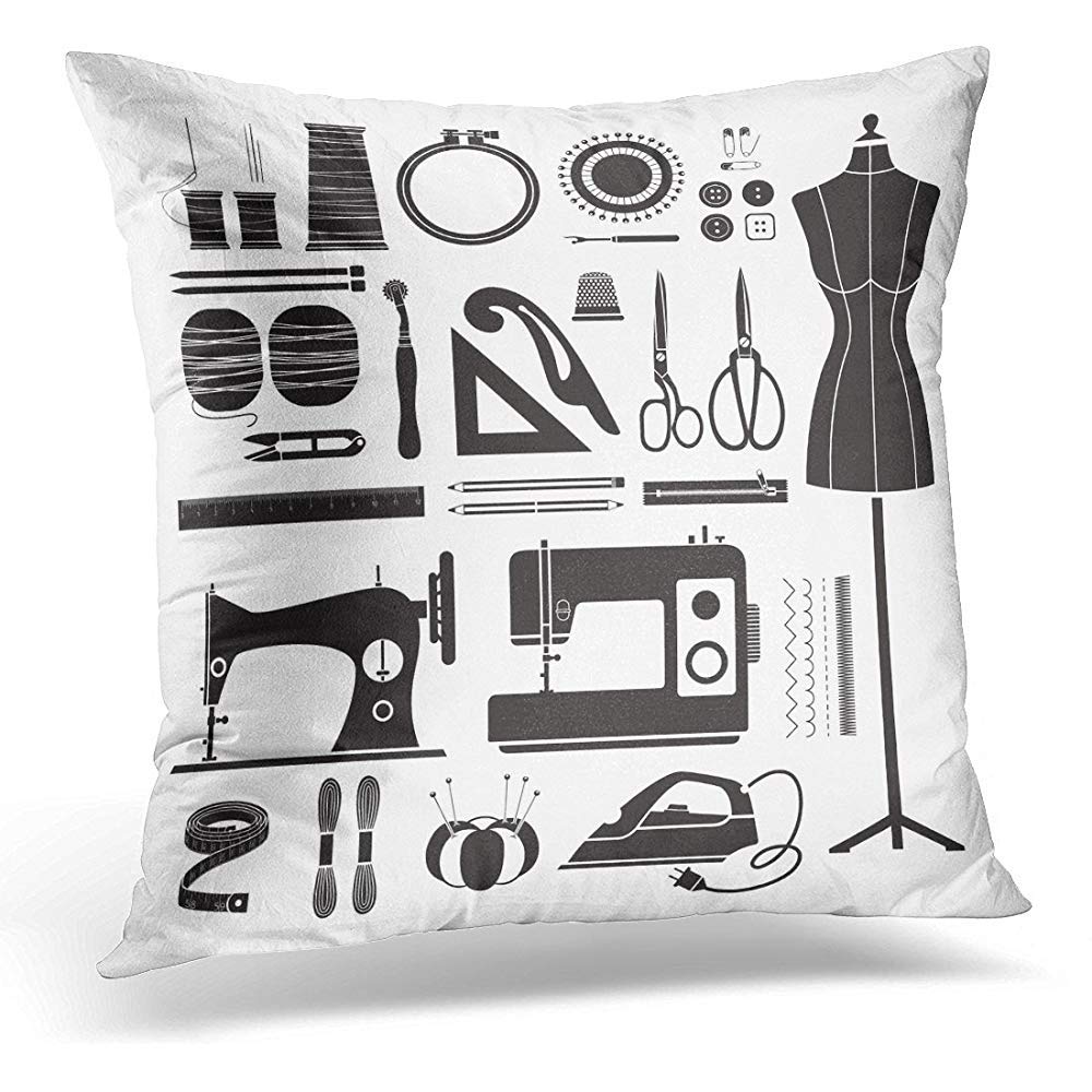 Amazon Com Throw Pillow Covers Accessories Sewing Kit Monochrome