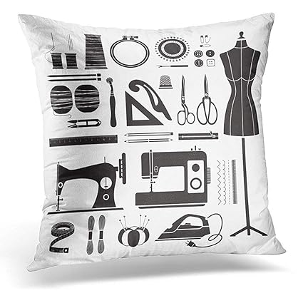 Amazon Com Throw Pillow Covers Accessories Sewing Kit Monochrome