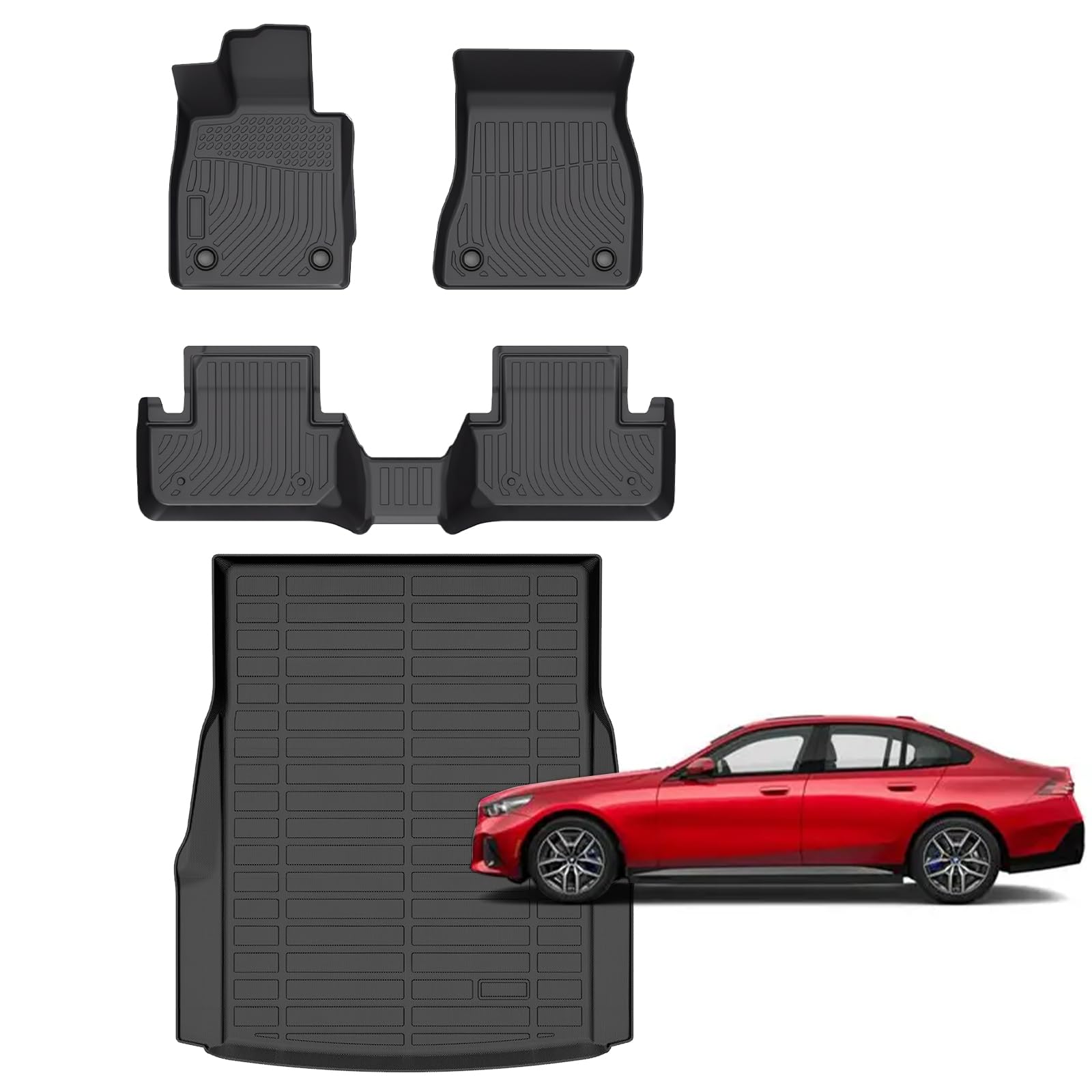 for BMW I5 Floor Mats 2024 2025 2026,Car Mats for BMW i5 All Weather Floor Mats Cargo Liner Accessories Anti-Slip Car Mat 2024-2026 Image