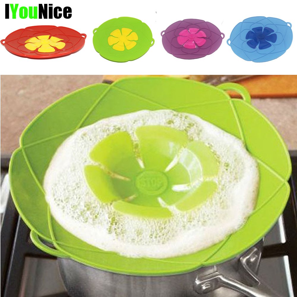Buy Generic Purple Flower Silicone Boil Over Spill Lid Stopper