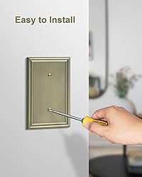 TREEWELL 2-Pack Single Blank Wall Plates, Durable