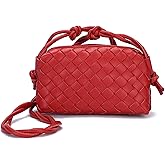 ZEDIUH Woven Crossbody Bags For Women, Small Handmade Purse Clutch Shoulderbag Handbag, Zipper Closure