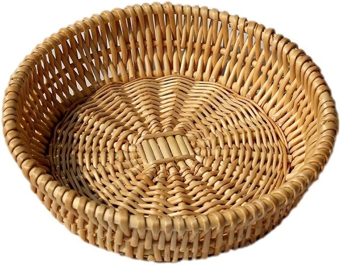 waterfaill Cesta de Mimbre para Pan Cesta de Almacenamiento de Bandeja