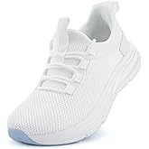 KOLILI Women's Wide Toe Box Shoes Easy Slip On Cushion Walking Sneakers