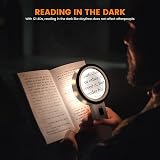 AIXPI Magnifying Glass with Light 12 LED Double-Layer Glass Lens 3x view 6