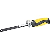 GreatNeck 80070 True Close Quarter Hacksaw Cuts Wood, PVC, Foam, Brass | 10 inch Carbon Steel Blade, Strong Aluminum Hacksaw Frame Included, Designed for Power and Comfort