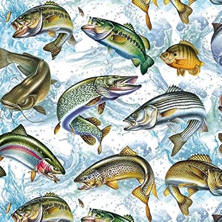 wallpapers Fish Fabric Cotton freshwater fish fish activity cream cotton fabric david textiles jq 0054