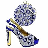 Blue Color Fashion Summer Shoes and Matching Bags