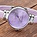 Top Plaza Fashion Women's Bangle Cuff Bracelet Analog Watch - Purple