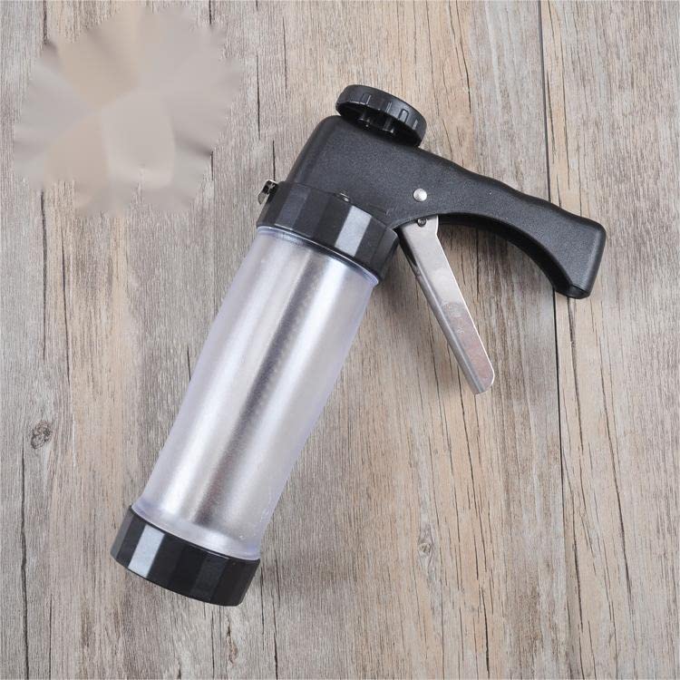 Stainless Steel Cookie Press Gun Kit - with 13 Metal Cookie Press Discs and 7 Icing Tips for Biscuit, Cake Decoration（Stainless Steel）