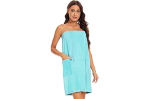 Knuffnee Women Bath Spa Wrap Towel Body Robe Wrap Adjustable Shower Wrap Bath Towel Robe