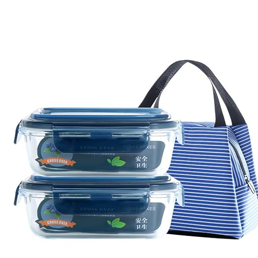 Pack de 2 recipientes de vidrio para preparar comidas ...