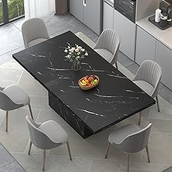 HSH 71” Black Dining Table for 6-8, Rectangle