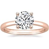 Houston Diamond District 1 to 10 Carat IGI Certified Lab Grown Diamond Engagement Ring, Round Cut Solitaire, 4-Prong Setting, E–F Color VS2–SI1 Clarity