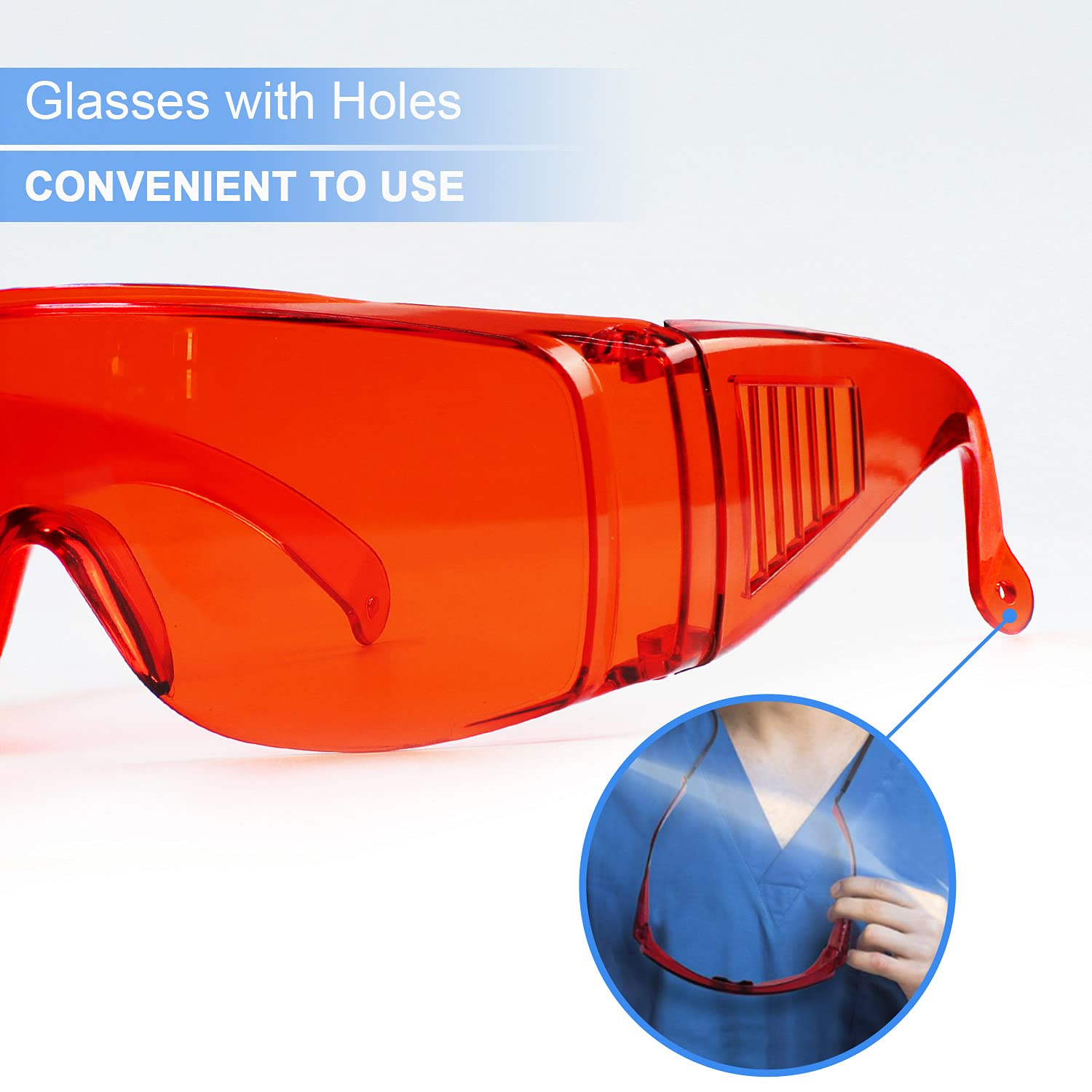 EZGO Dental Lab Safety Glasses, Anti-Fog Goggle Eyewear Protective Eye Shield Safety Glasses for Teeth Whitening Curing Light