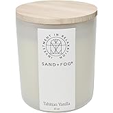 Sand + Fog Scented Candle - Tahitian Vanilla – Additional Scents and Sizes – 100% Cotton Lead-Free Wick - Luxury Air Freshening Jar Candles - Perfect Home Decor – 10oz
