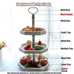 3 Tiered Serving Tray Wooden Farmhouse Decorative
