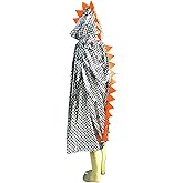 QIAONIUNIU Dinosaur Cape Dragon Hooded Cloak Halloween Costume Boy Girl Toddler Dress Up Clothes 3-8 Years Old