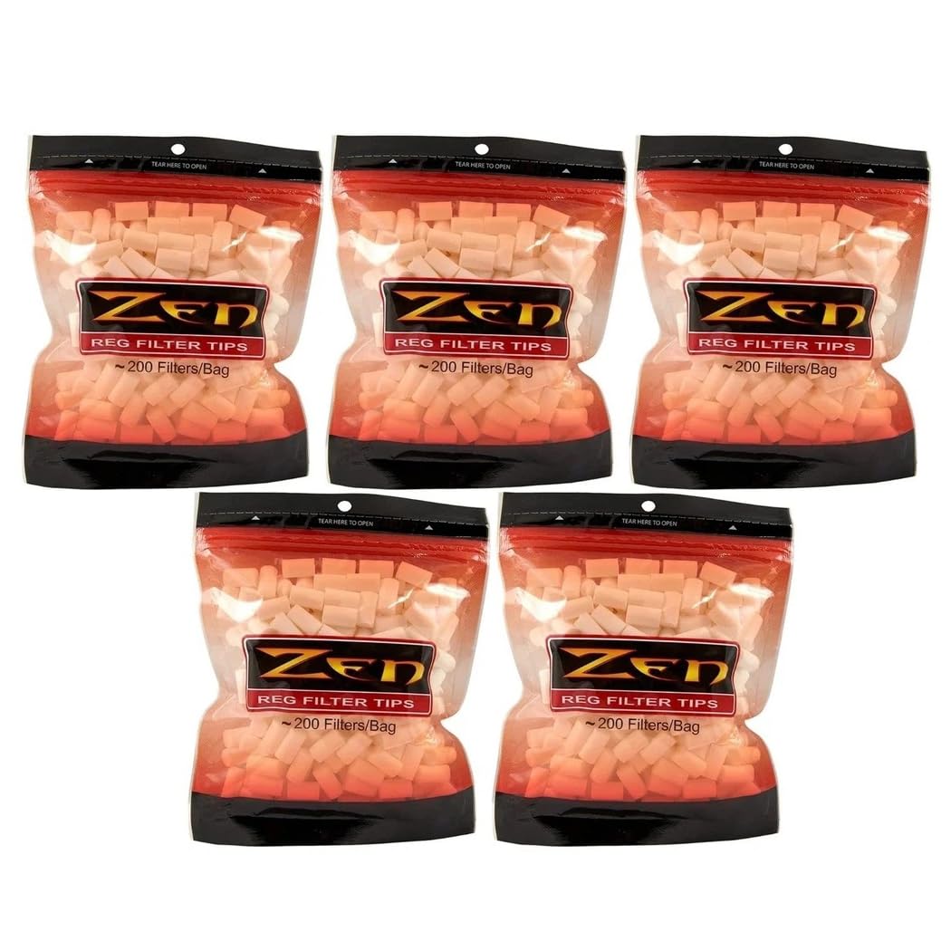 Photo 1 of Zen Cigarette Filter Tips Bundle - 5 Bags - 1000 Filter Tips - Regular