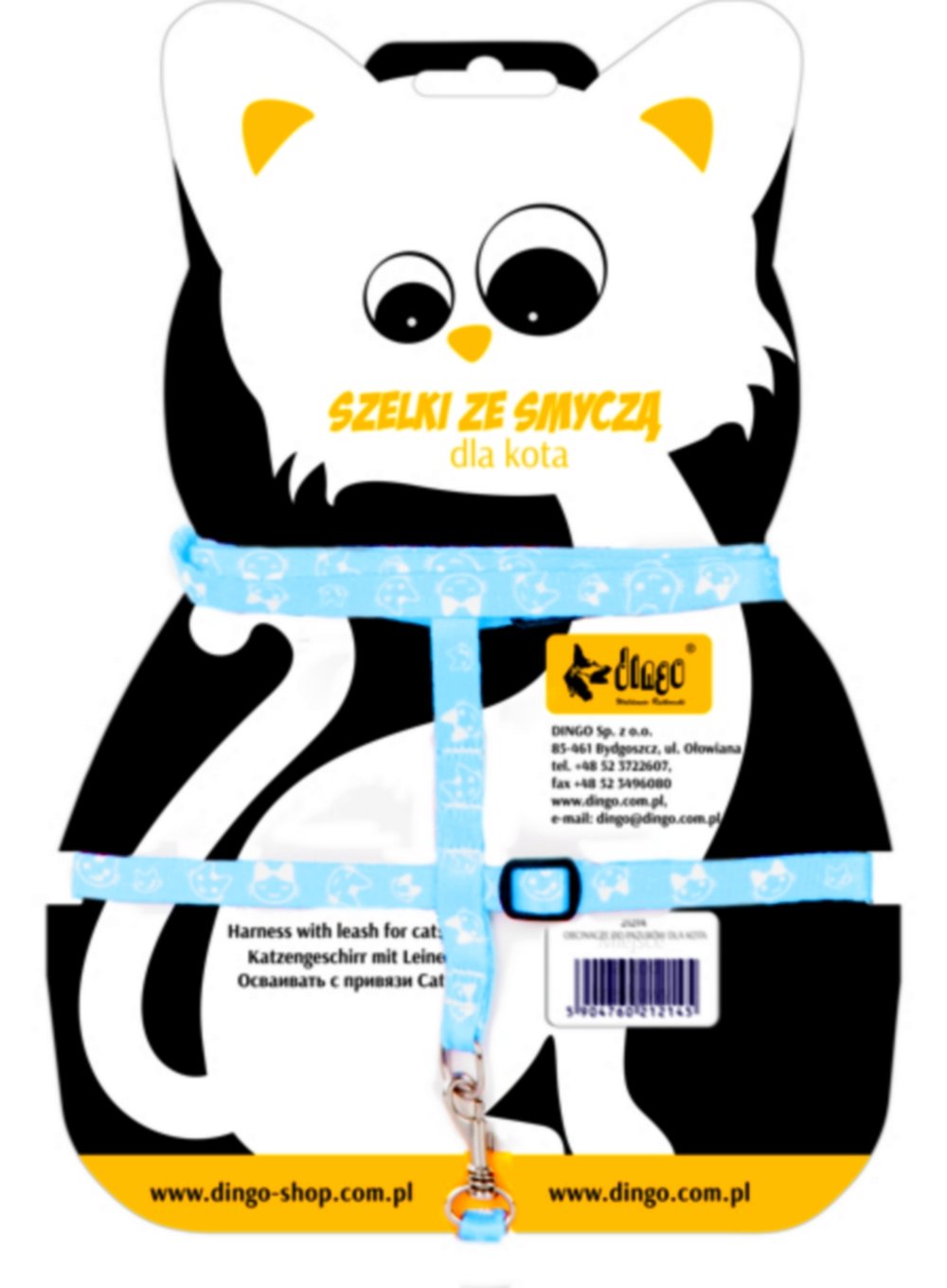 Dingo Fun Cat Harness with Leash, Fabric Set with Adjustment, Blue 21021 โ image 1