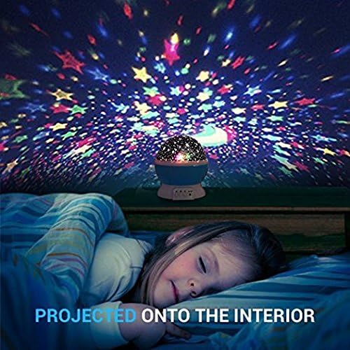 Star Projector – ALECTIDE Night Light for Kids, 360 Degree Rotation Night Light Lamp , Romantic 3 Modes Colorful LED Changing with USB Cable-Gifts for Teens Kids Children (blue)