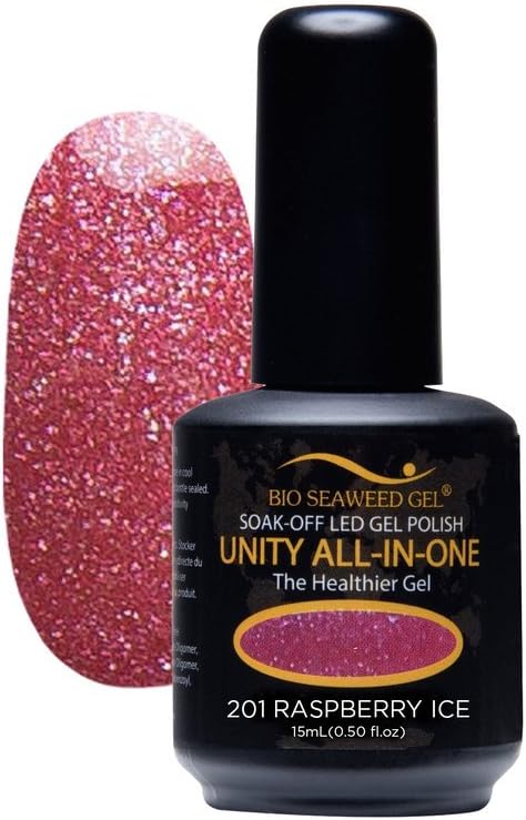 Bio SeaWeed Gel Unity All-In-One UV/LED Gel Polish 201 Raspberry Ice 15ml