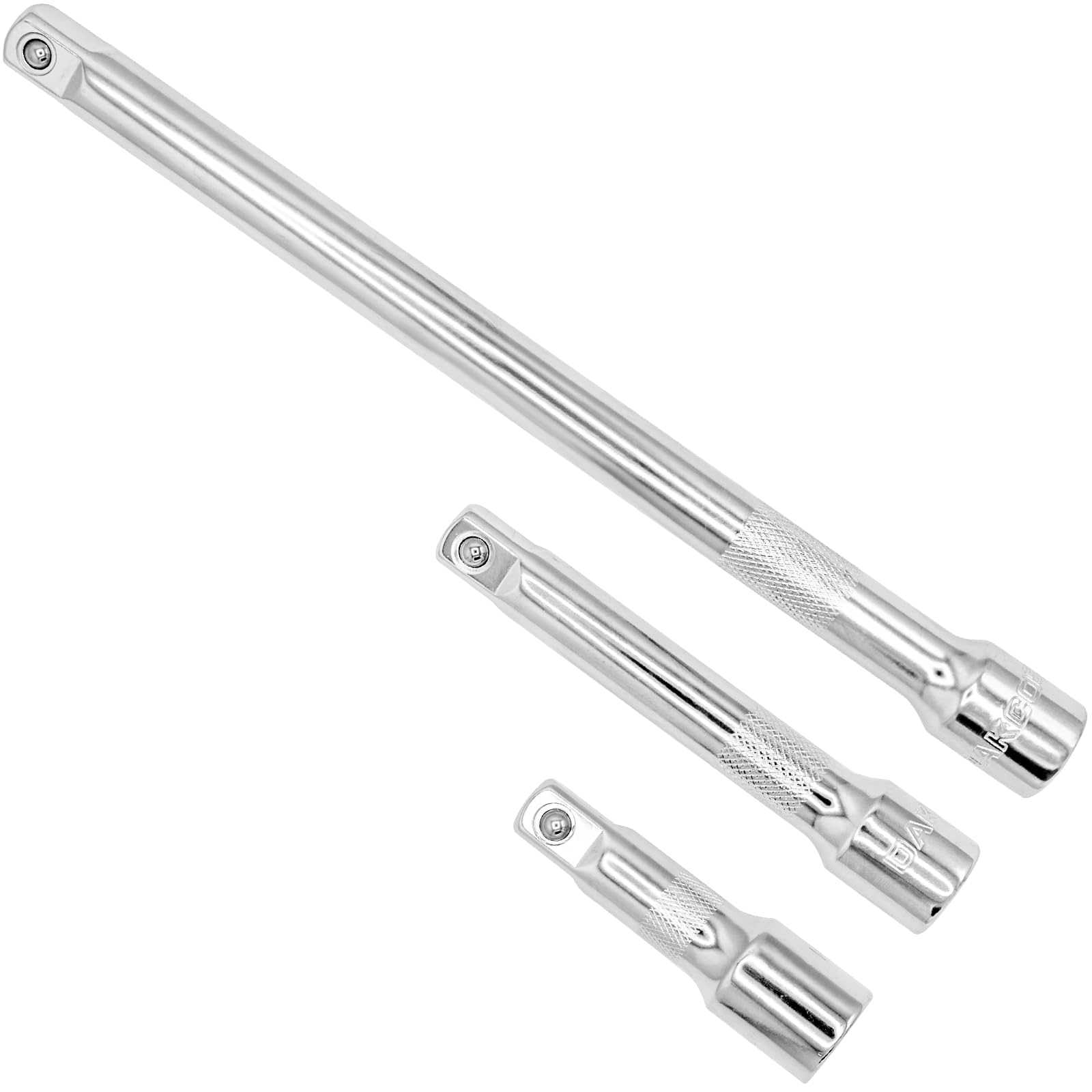 DAKCOS 1/2 Inch Drive Extension Bar, 3 Piece Socket Extension Bar Set, Extensions Socket Tool, CR-V Steel