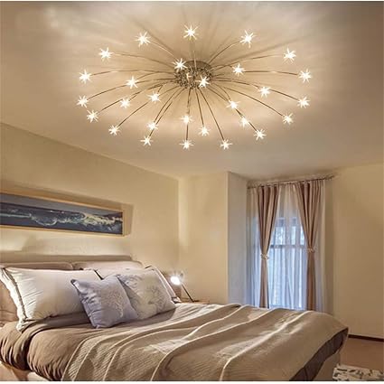 Amazon Com Kaak Led Starry Acrylic Ceiling Lamp Plating Silver