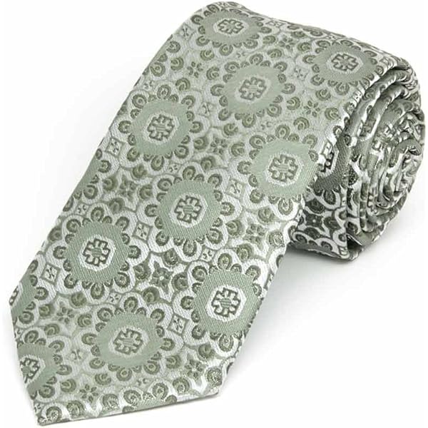 silver sequin necktie