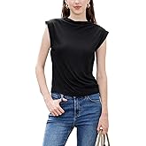 MOLISILK Womens Silk Blend Tank Tops Sleeveless Blouse Summer Casual Basic Cami Slim Fitted High Neck Spring T Shirts Tunics