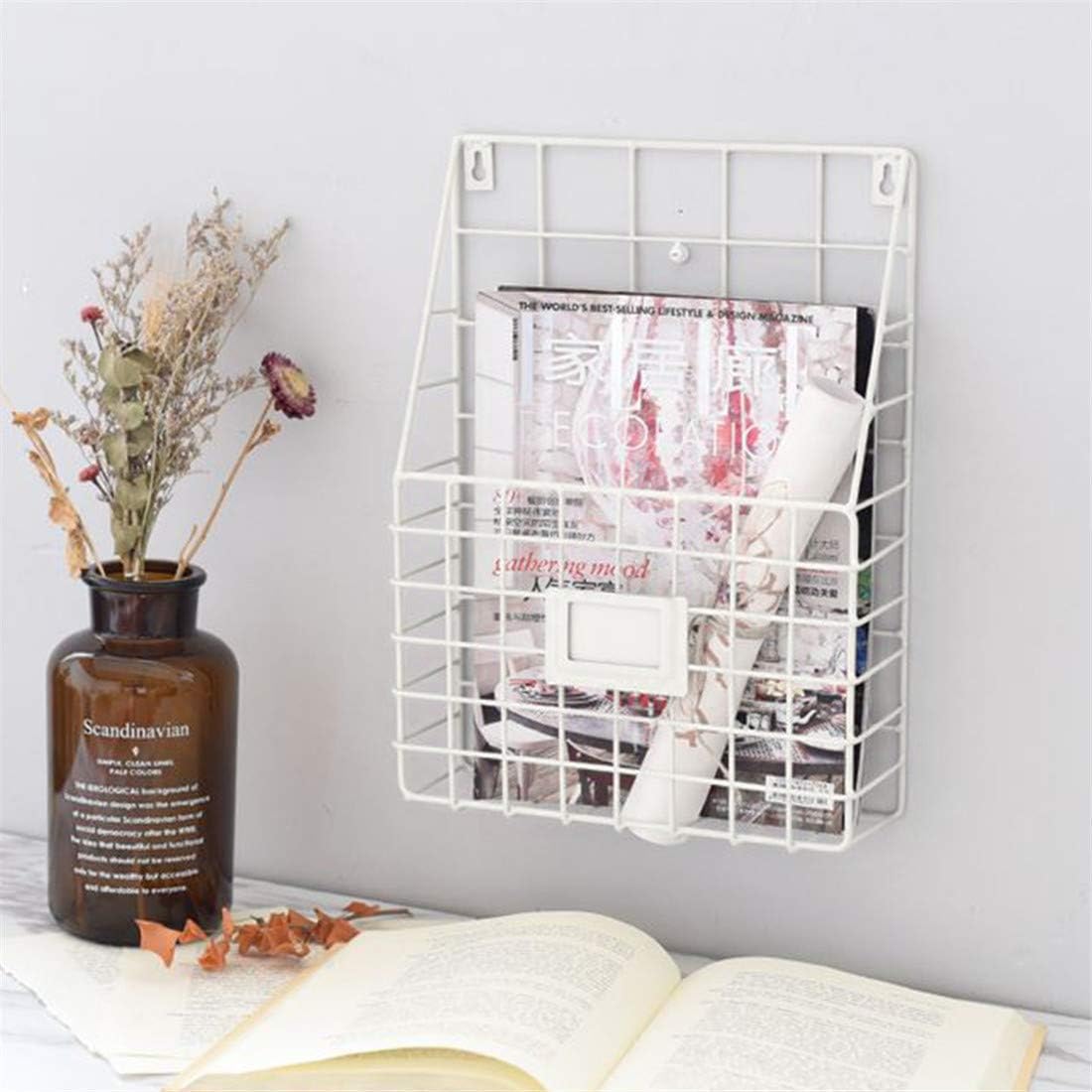 Queiting Wall Mounted Magazine Rack Newspaper Bookshelf Rack Storage