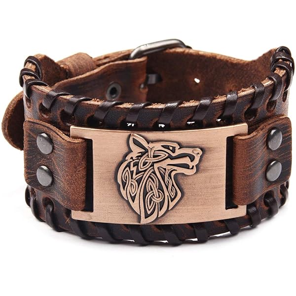 Bracelet Cuir Marteau De Thor Viking - Bijou Runique Nordique Réglable Pour Hommes Et Femmes, Cadeau Original - 4