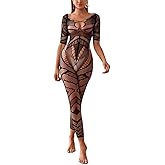Walang Lip Women Sexy Crotchless Underwear Hollow Lingerie Bodysuit Babydoll Mesh Teddy Sleepwear Tights Bodystocking