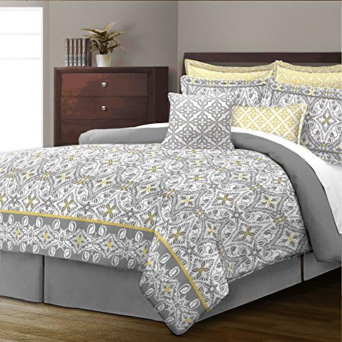 stylehouse Allegra Bed in a Bag Comforter Set & Bonus Dec Pillows, Full
