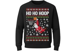 Tstars Merry Swishmas Basketball Sweatshirt for Kids - Youth Ugly Christmas Sweater Style Pullover