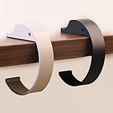 2PCS Purse Hook for Table Purse Hanger for Desk Portable Desk Bag Hook Non-slip Purse Holder for Table High-Strength Alloy Material for Durability Hangers for Table for Heavy Loads((Black and Gray)