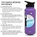 Simple Modern 18oz Water Bottle, Insulated Reusable Wide Mouth Stainless Steel Metal Flask with Flip Lid, Lilac