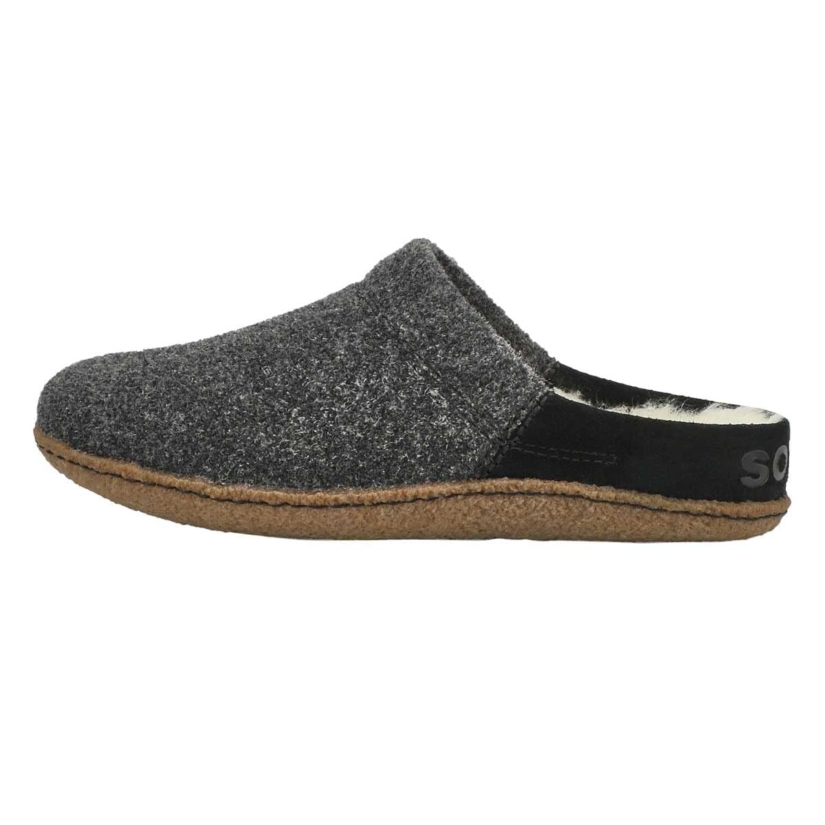 SOREL Women’s Nakiska Scuff Slipper – Black, Natural – 6