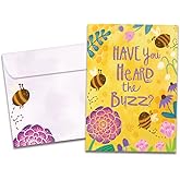 Tree-Free Greetings - Birthday Card - Artful Designs - 1 Card + Matching Envelope - Made in USA - 100% Recycled Paper - 5 x 7 - Honey Bee Day (GO68770)